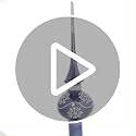 Blue Glass Christmas Tree Topper - Hand Blown Holiday Finial, 11 Inch
