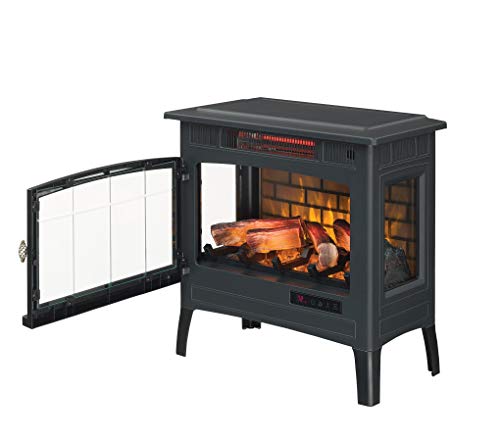 Freestanding Electric Fireplace Stove Heater with 3D Flame Effect