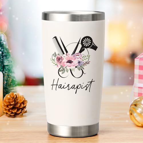 Creamy-1 Hairdresser Gift Set Insulated Tumbler & Keychain for Women