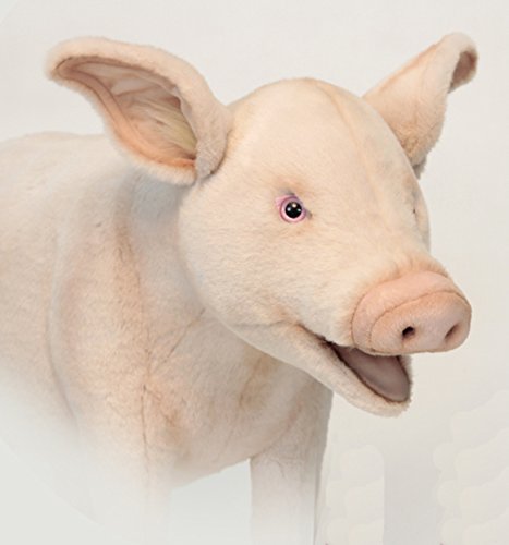 Life-Like Pig Plush Stuffed Animal Seat for Kids, Holds 150 lbs