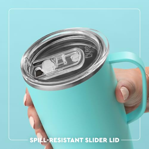 Swig Life 22oz Travel Mug, Insulated Tumbler with Handle and Lid, Cup Holder Friendly, Dishwasher Safe, Stainless Steel, Travel Coffee Cup, Insulated Mug with Lid (Under the Sea)