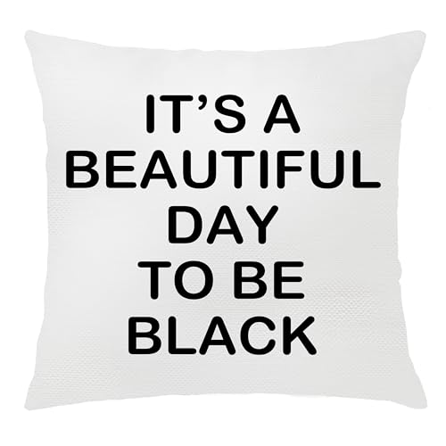 To Be Black -1 Quote Pillow Cover 18x18, Modern Home Decor for Couch Bed