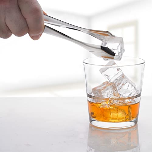 Barfly Ice Tong 7.1 Inch Stainless Steel Barware Tongs - Ergonomic Ice Handling Tool