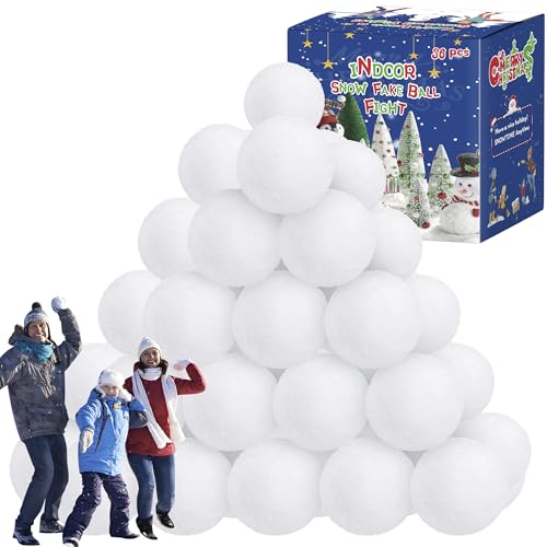 36-Piece Indoor Plush Snowball Set - Soft Reusable Snow Fight Game
