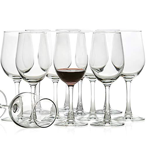 UMI UMIZILI Set of 12 Red & White Wine Glasses 12 oz - Durable & Elegant