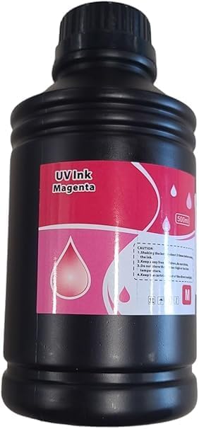 Optimized Rigid+ UV Printer Ink - 500ml Magenta | Compatible with XP600, TX800, i3200, DX5, DX7