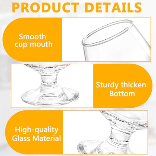 Set of 6 Small Brandy Snifter Glasses 5 OZ Cognac & Spirit Drinkware