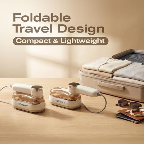 2-in-1 Handheld Garment Steamer and Steam Iron, Portable Travel Wrinkle Remover