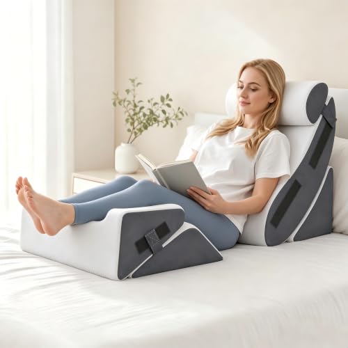 5-Piece Adjustable Wedge Pillow Set for Pain Relief