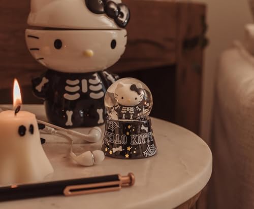 Halloween Skeleton Mini Light-Up Snow Globe, 3-Inch Decorative Figurine