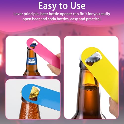 KTOJOY 5 Pack 7-Inch Colorful Stainless Steel Bottle Openers - Large Bar Tools