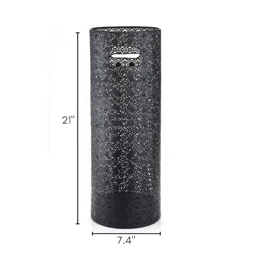 21-Inch Heavy Duty Metal Umbrella Stand for Entryway and Office Storage