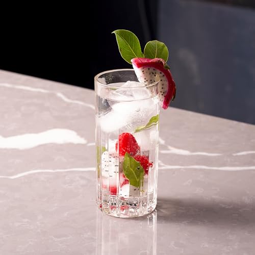 LEMONSODA 11.5oz Crystal Cut Old Fashioned Glass Set of 6 - Premium Lead-Free Rocks Glasses for Cocktails