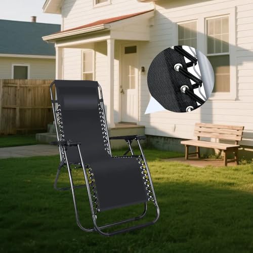 Heavy Duty Bungee Cord Replacement Kit for Zero Gravity Chairs - 4 Pack