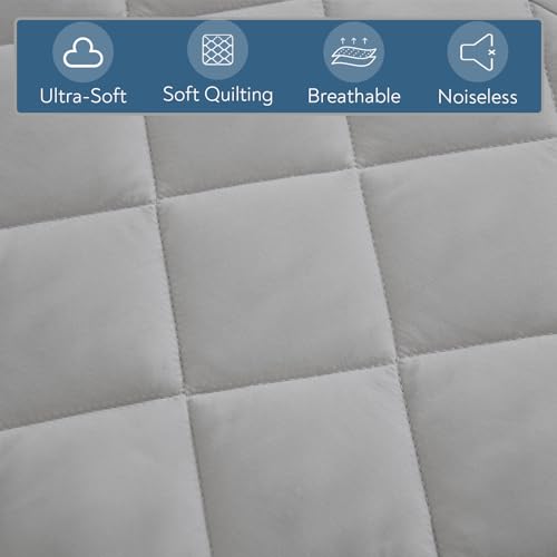 Queen Mattress Pad – Soft Quilted Air Topper with Deep Pocket