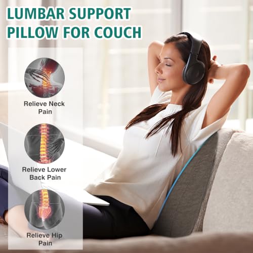 Ergonomic Back Support Pillow for Recliner - Dual Layer Memory Foam