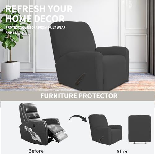 4-Piece Stretch Recliner Chair Slipcover - Elastic Furniture Protector