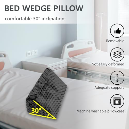 Ergonomic Wedge Pillow for Side Sleeping - Non-Slip Foam Support