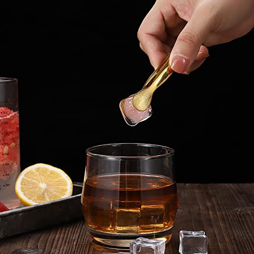 ONEINHE Gold Small Ice Tongs 8-Pack Stainless Steel Mini Sugar & Appetizer Tongs