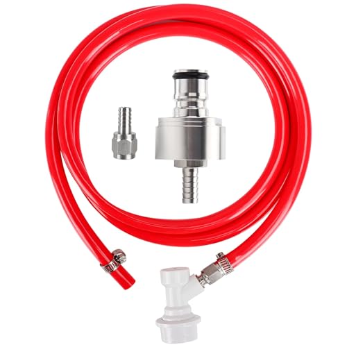 5.5ft CO2 Gas Line Tubing Kit with Stainless Steel Carbonation Cap