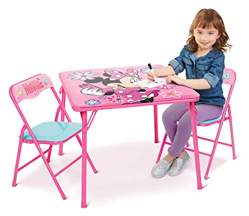 Kids Folding Activity Table and 2-Chair Set for Toddlers