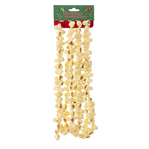 9-Foot Realistic Popcorn Garland for Christmas Tree & Holiday Decor