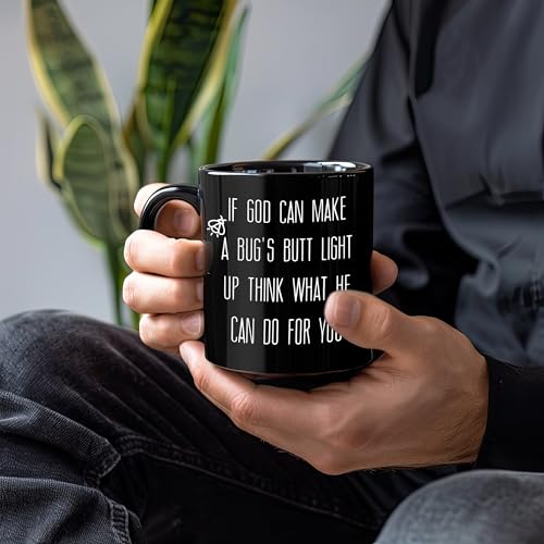 JRTW Black 11oz Funny Christian Mug | Bible Verse Ceramic Coffee Cup