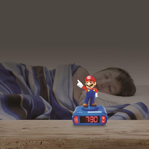 Character Nightlight Alarm Clock with Sounds and Backlit LCD Screen