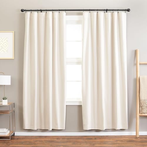 Black Metal Curtain Rings with Clips, Fits Up to 1-Inch Rod (16 Pack)