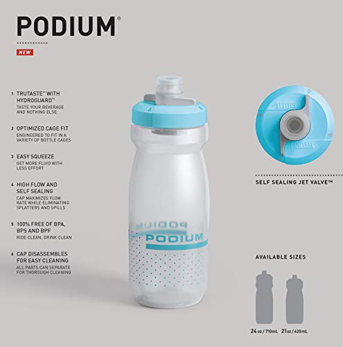 CamelBak Podium Cycling Water Bottle 24oz Black - High Flow Self-Sealing
