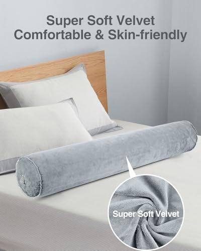 Inflatable Body Pillow for Travel | 47-Inch Soft Round Pillow for Side Sleepers