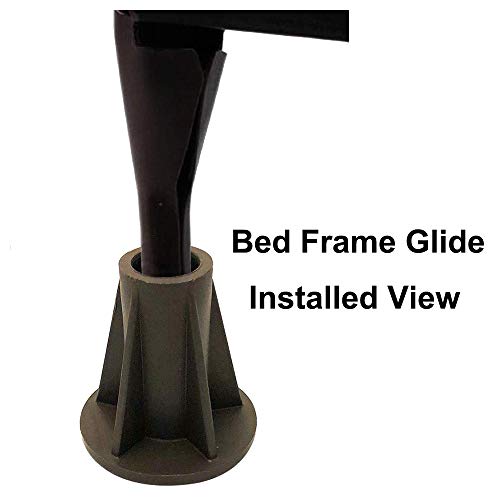 4-Pack Universal Bed Frame Glide Feet Replacements with Plastic Inserts