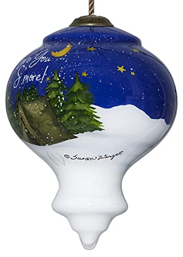 Love You S'more Christmas Ornament - Handcrafted Glass Holiday Decor, 5-Inch