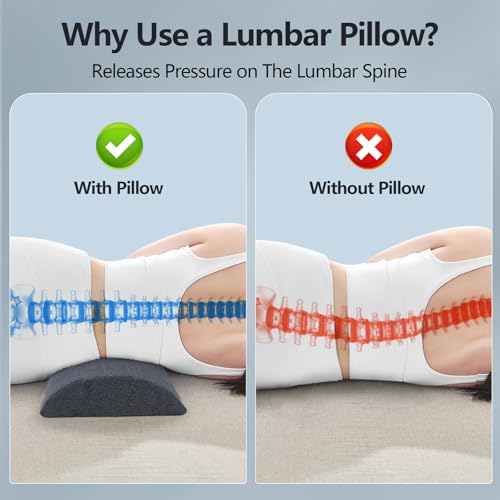 Memory Foam Lumbar Support Pillow for Lower Back Pain Relief