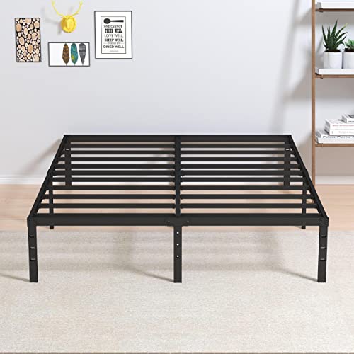 Heavy Duty Queen Bed Frame 14-Inch Metal Platform with Under Bed Storage