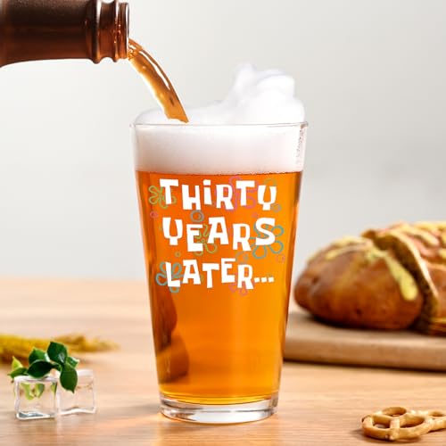 Thirty Years Later 15 oz Beer Glass - Unique 30th Birthday Gift for Him or Her