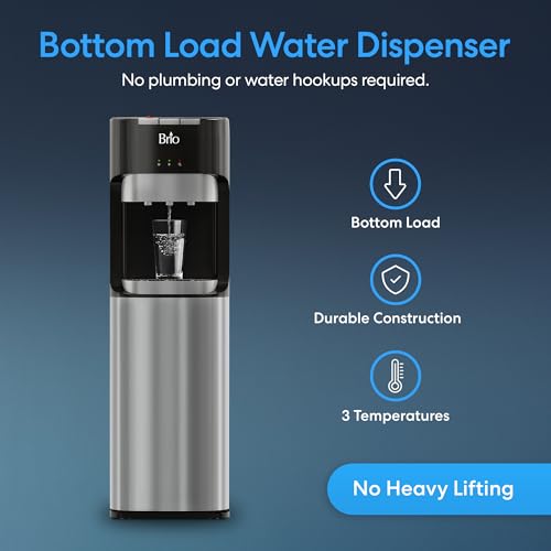 Bottom Loading Water Dispenser for 5 Gallon Bottles - Hot, Cold & Room Temp