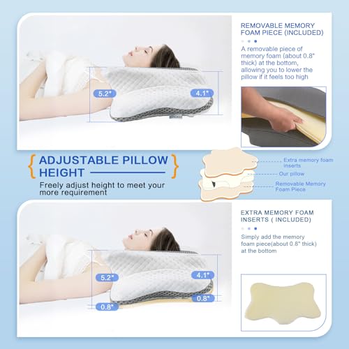 Adjustable Ergonomic Cervical Pillow for Neck Support
