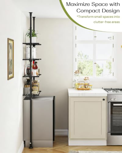 Adjustable Over The Toilet Storage Shelf - 4-Tier Bathroom Organizer