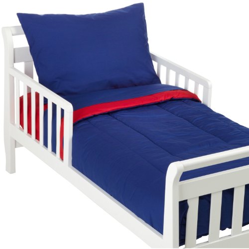 American Baby Company 100% Cotton Percale 4 Piece Toddler Bedding Set, Royal Blue, for Boys & Girls