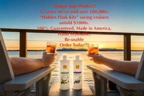 Smuggs Jugs Discreet Cruise Flask Set - Orange & Blue Hidden Liquor Containers