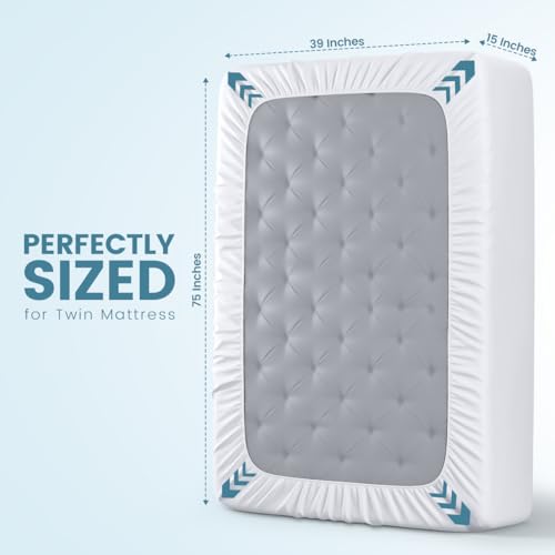 Utopia Bedding Waterproof Twin Mattress Protector - Breathable Fitted Cover