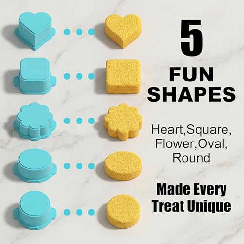 5-Piece Cake Pop Mold Set with Tray - 5 Shape Plunger Cutters for Baking