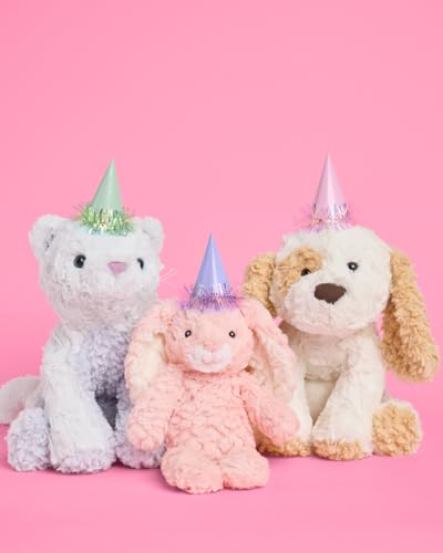 10-Piece Iridescent Mini Party Hats with Foil Fringe and Elastic Strap