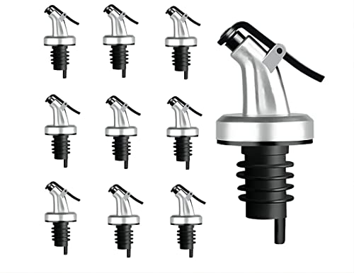 Set of 10 Oil & Vinegar Dispenser Spouts - Leakproof Nozzle for Kitchen & Bar