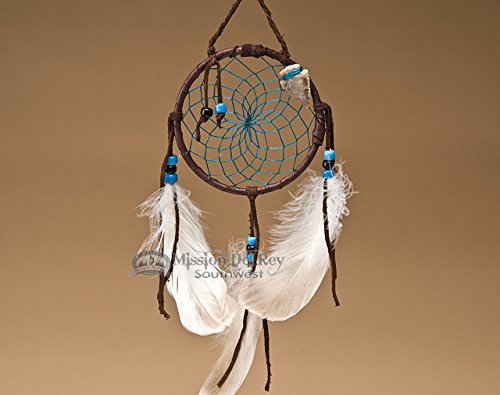 Authentic Navajo Dream Catcher 4-Inch with Turquoise Stone Arrowhead