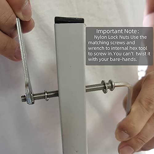 Universal Bed Frame Hardware Kit - 3-Inch Stainless Steel Bolts & Lock Nuts
