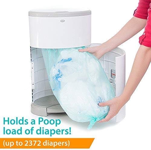 Jasclair Refill Bags for Dekor Plus Diaper Pail - Odor-Locking Multi-Layer Liners (4 Pack) | Leak-Resistant & Easy to Use