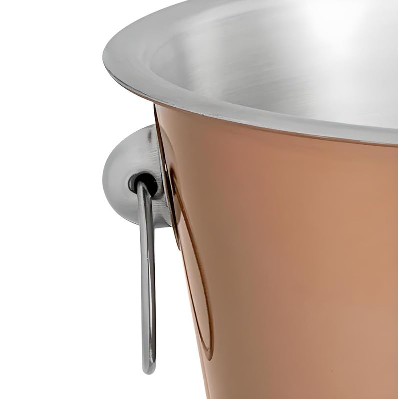 Bronze 3-Pack 8.5-Inch Stainless Steel Wine & Champagne Cooler Ice Buckets