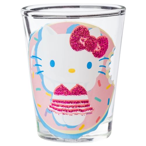 Hello Kitty Summer Pool Glass Set 4 Pack, 1.5oz Mini Drinking Glasses, Officially Licensed